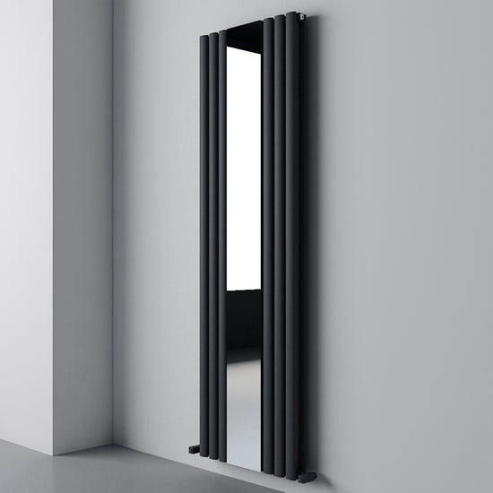 Carisa Tallis Mirror Dikey Alüminyum Radyatör Modern Tasarım Siyah