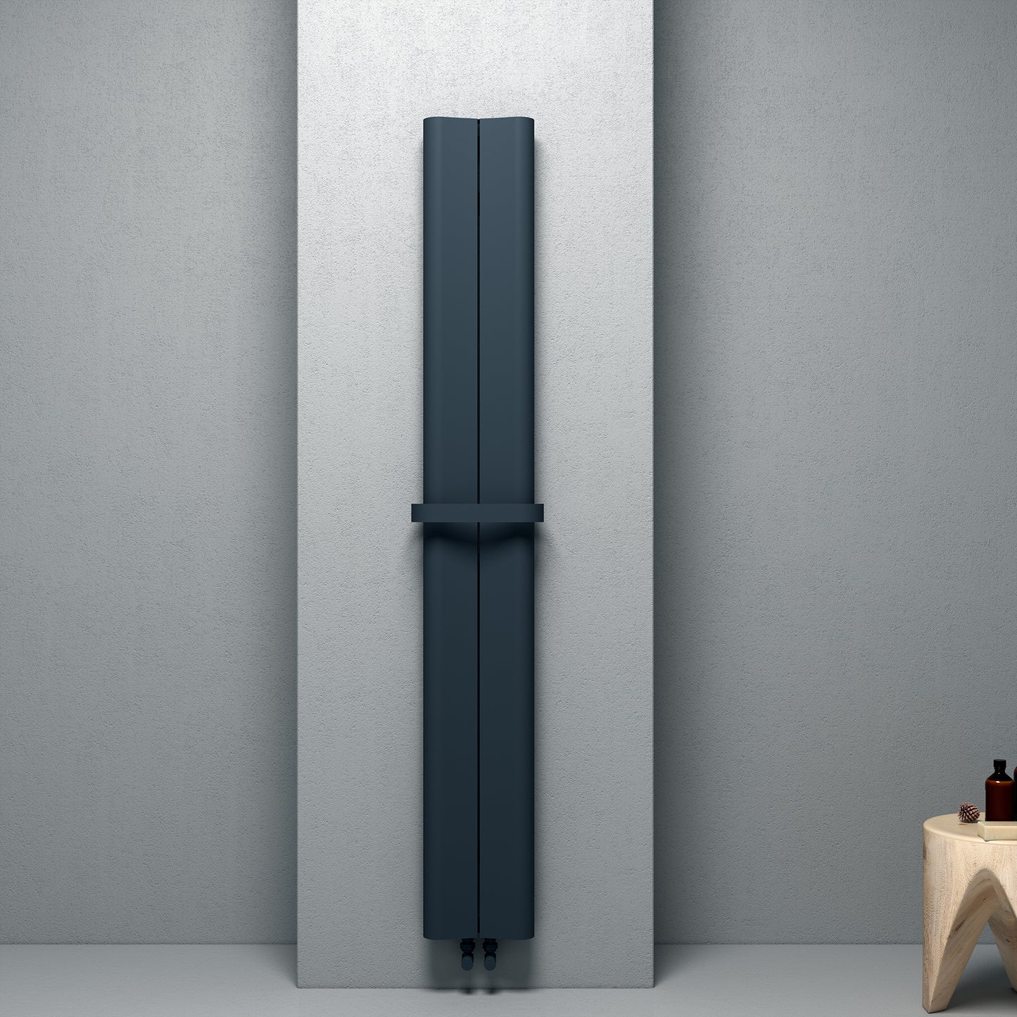 Carisa Curvy Bath Alüminyum Havlupan Modern Tasarım Antrasit