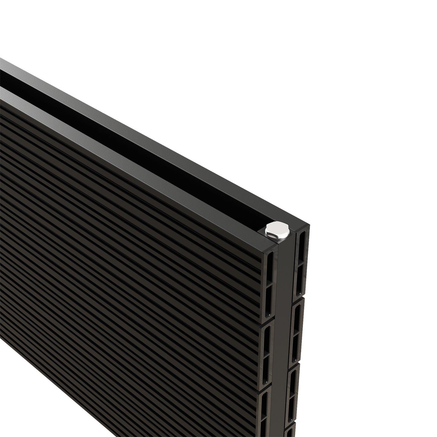 Carisa Nemo Double Xl Yatay Alüminyum Radyatör Modern Tasarım Siyah