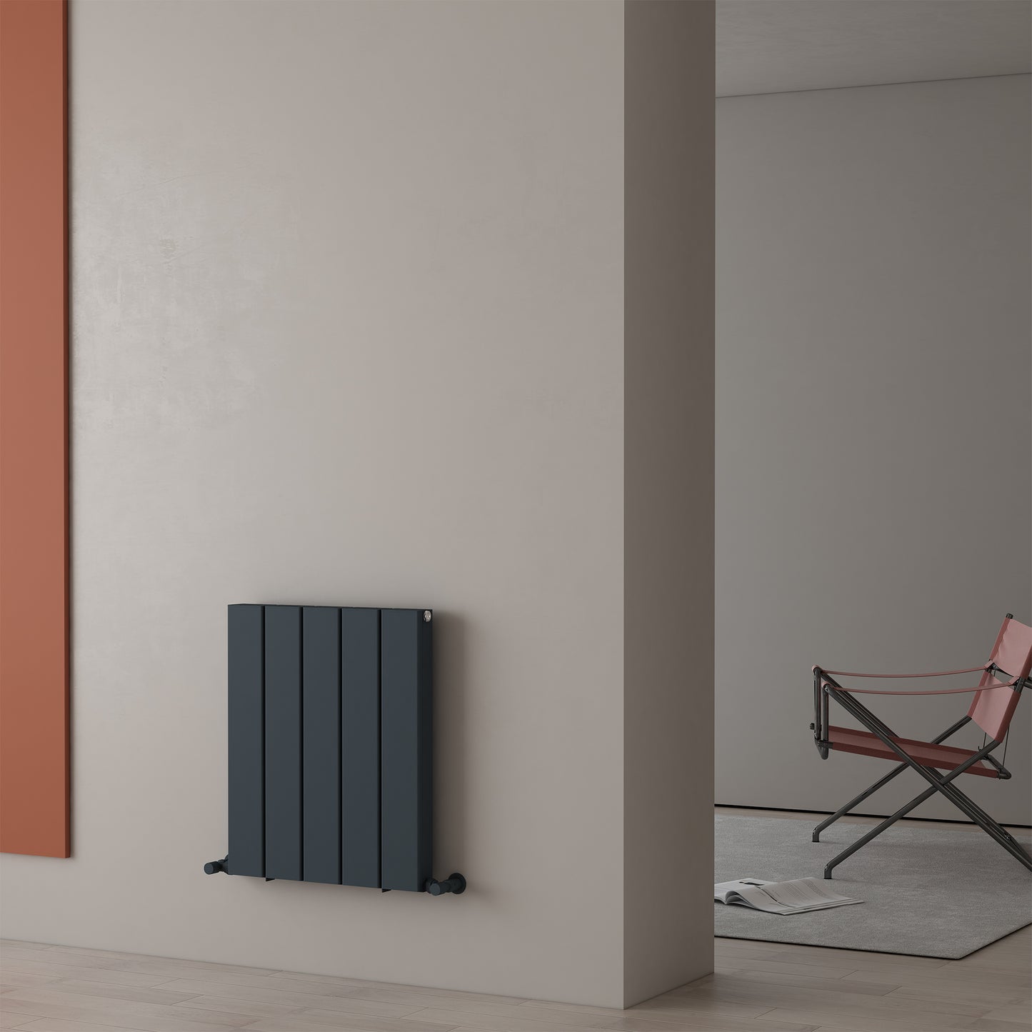 Carisa Angers Double Yatay Alüminyum Radyatör Modern Tasarım Antrasit