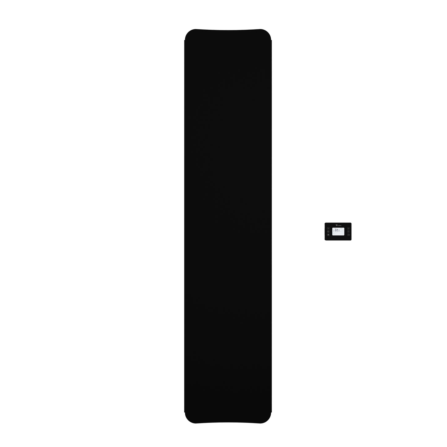 Carisa Boreas Flat Dikey Elektrikli Radyatör Modern Tasarım Siyah