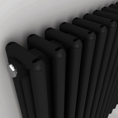 Carisa Tubulous Yatay Alüminyum Radyatör Modern Tasarım Siyah