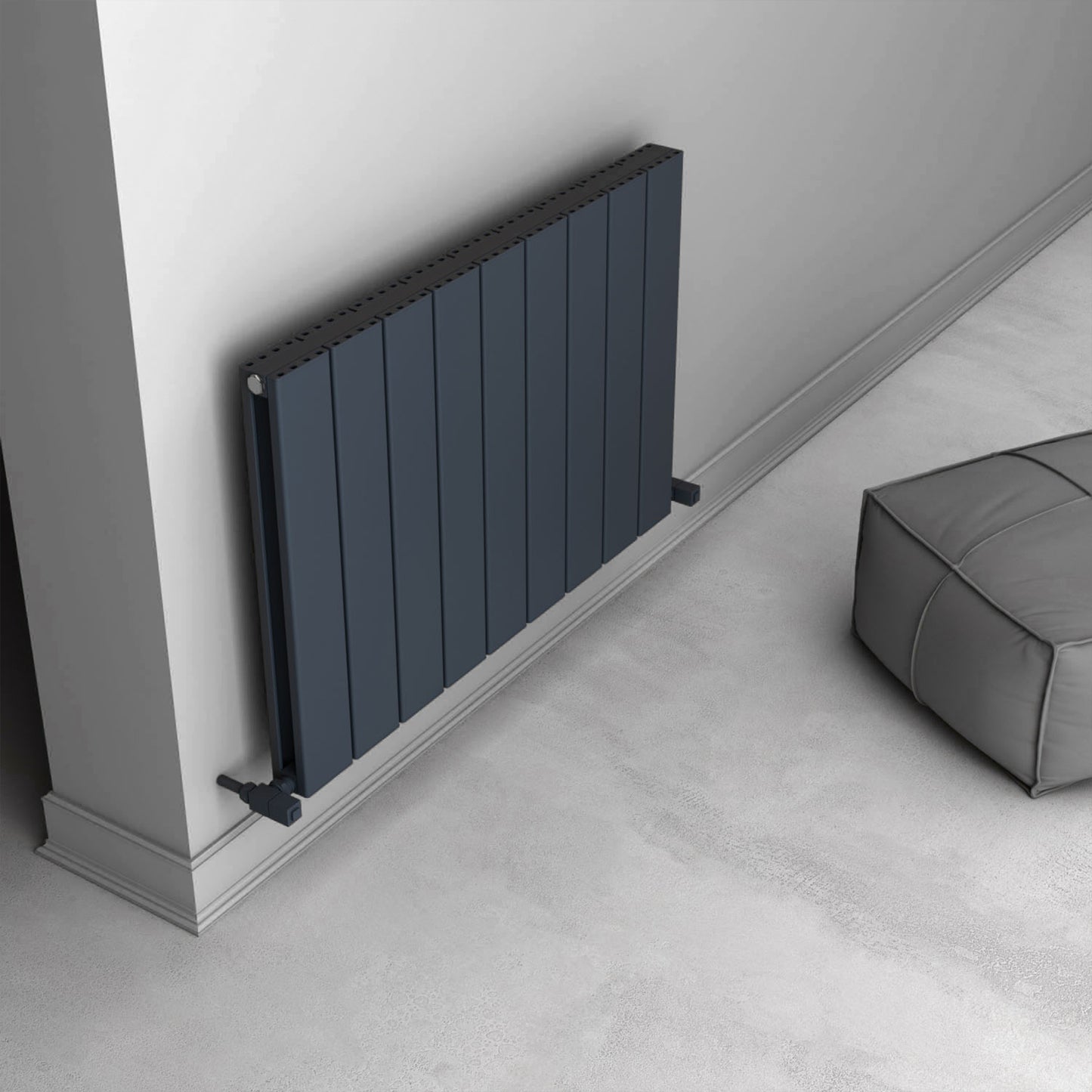 Carisa Angers Double Yatay Alüminyum Radyatör Modern Tasarım Antrasit