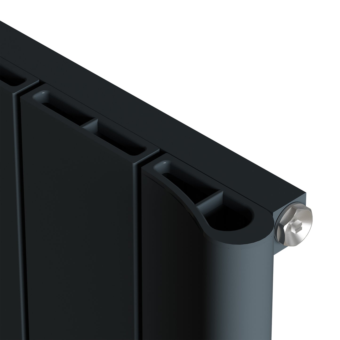 Carisa Burano Yatay Alüminyum Radyatör Modern Tasarım Siyah