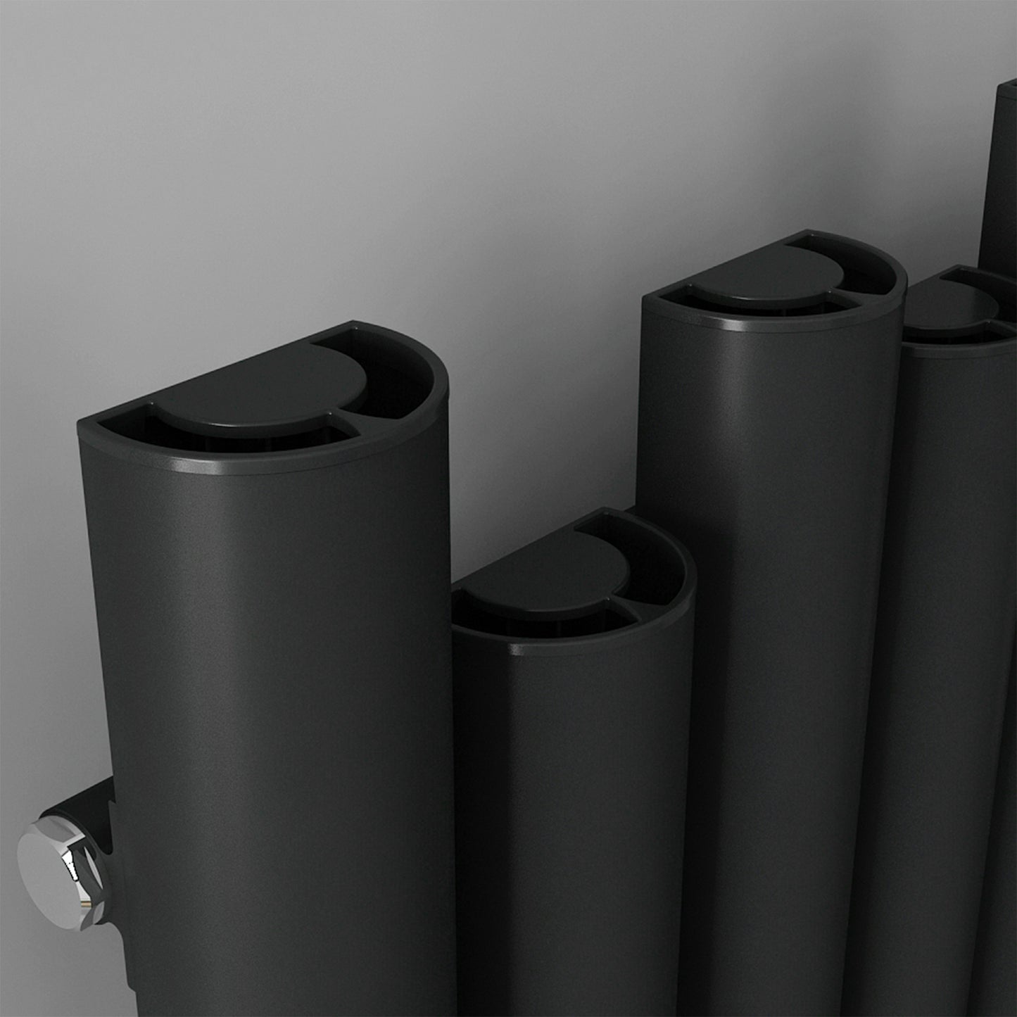 Carisa Motion Dikey Alüminyum Radyatör Modern Tasarım Siyah.