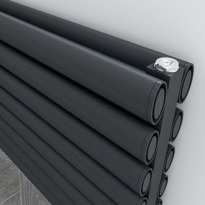 Carisa Tallis Xl Yatay Alüminyum Radyatör Modern Tasarım Siyah