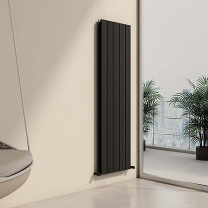 Carisa Chambord Double (Reverse Side Angers) Dikey Alüminyum Radyatör Modern Tasarım Siyah