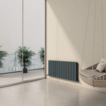 Carisa Chambord Double Yatay Alüminyum Radyatör Modern Tasarım Antrasit