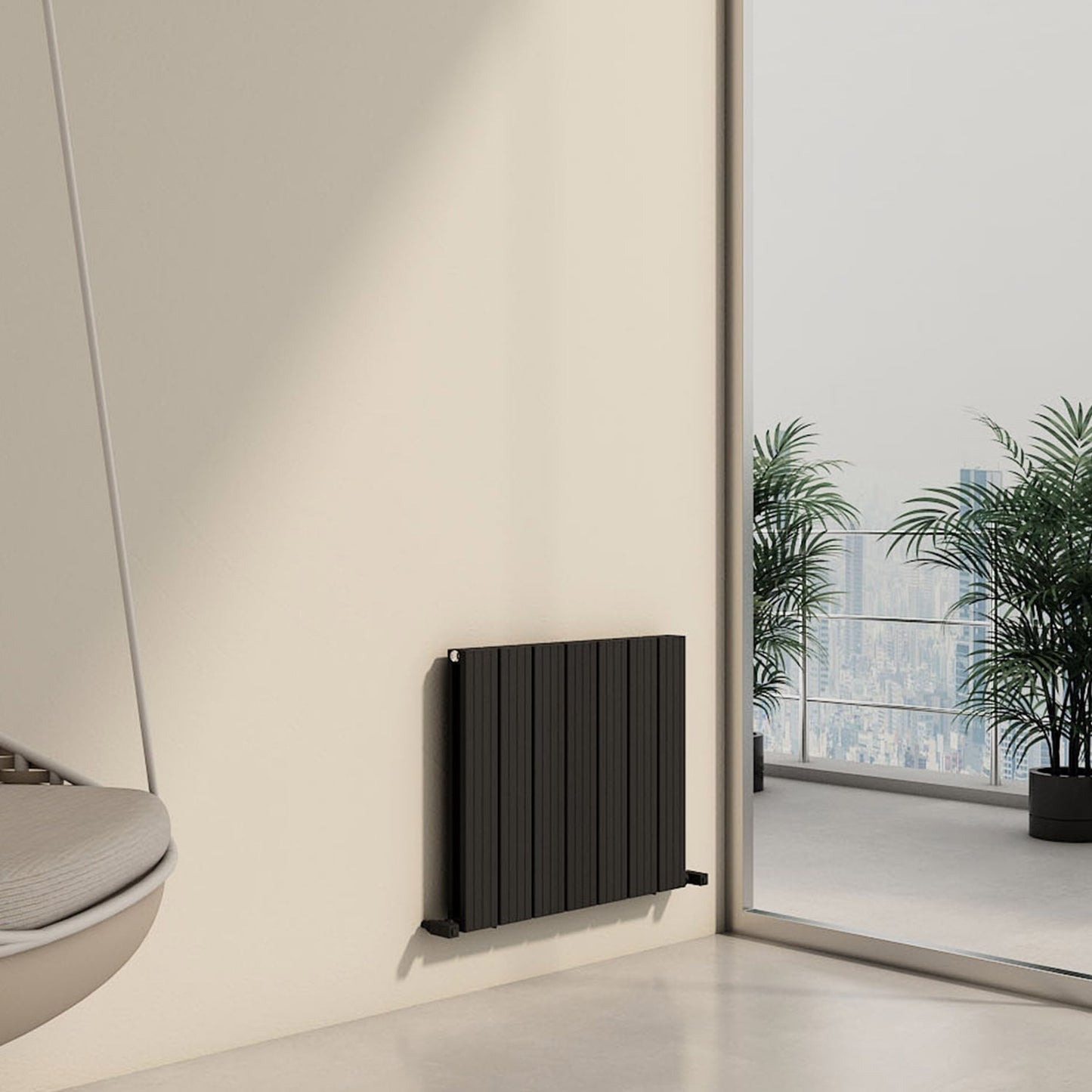 Carisa Chambord Double Yatay Alüminyum Radyatör Modern Tasarım Siyah