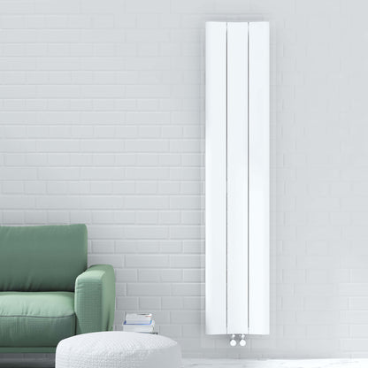 Carisa Curvy Dikey Alüminyum Radyatör Modern Tasarım Beyaz