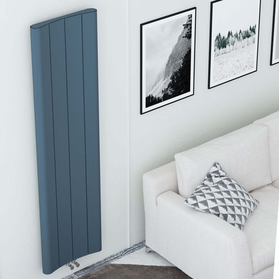 Carisa Curvy Dikey Alüminyum Radyatör Modern Tasarım Antrasit
