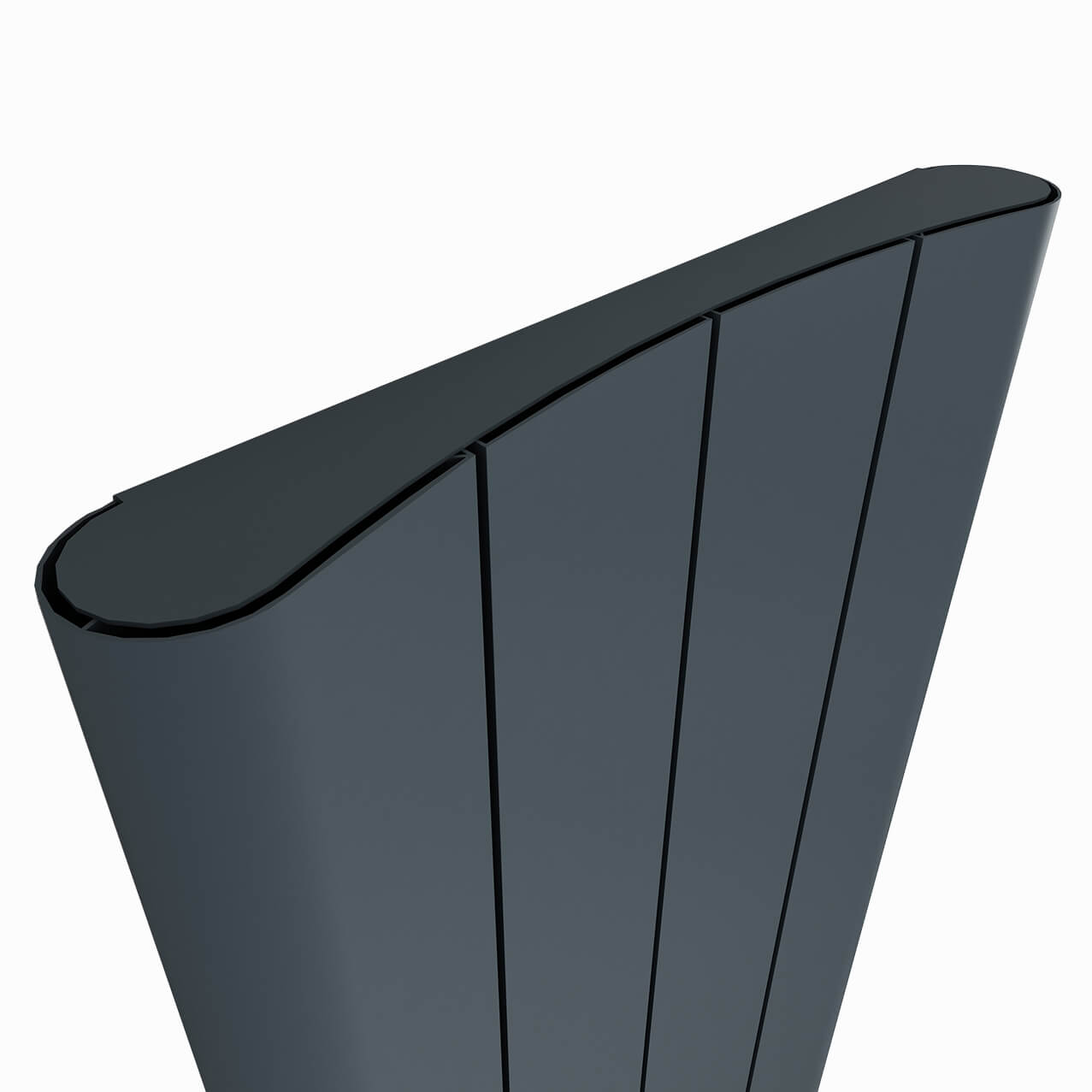 Carisa Curvy Dikey Alüminyum Radyatör Modern Tasarım Antrasit