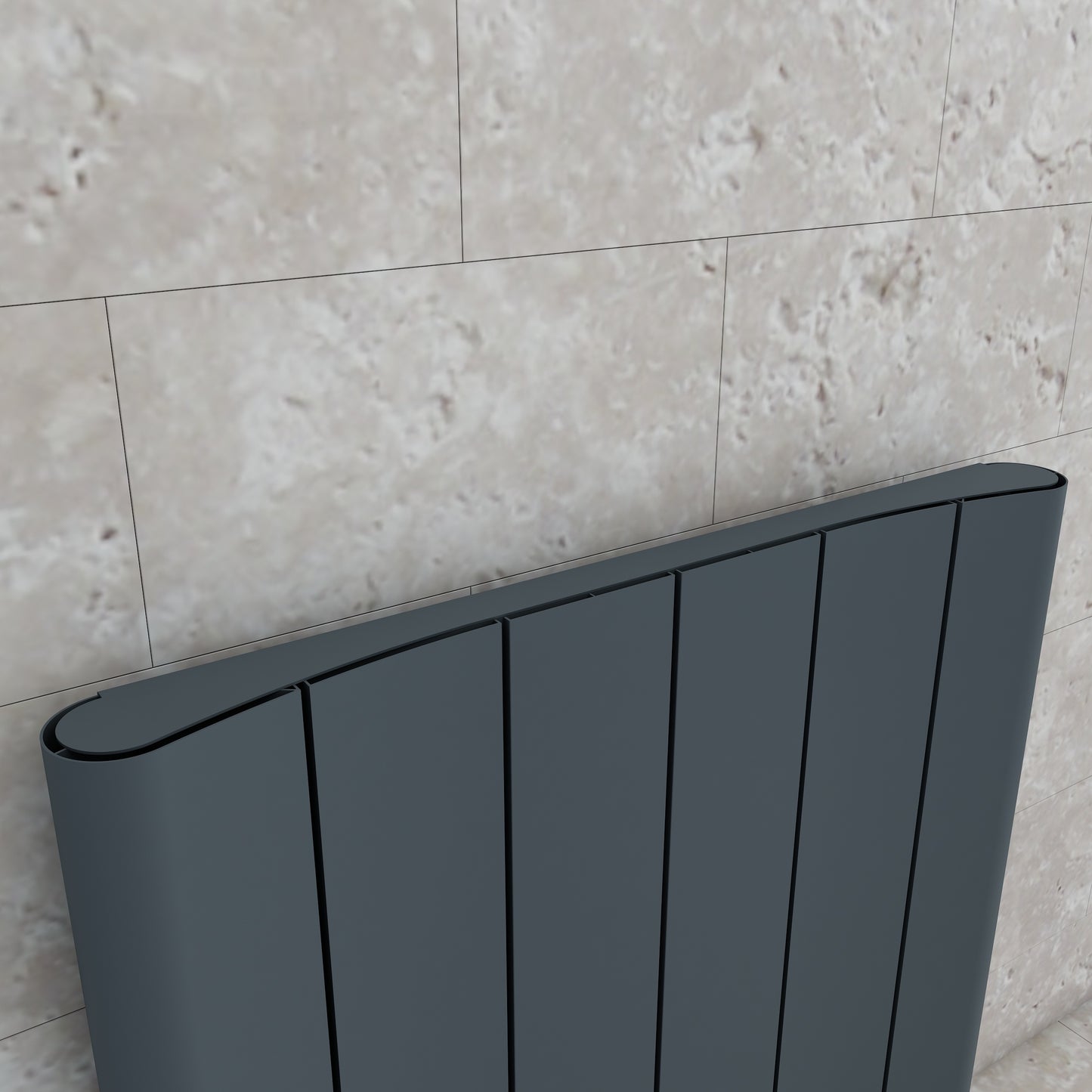 Carisa Curvy Yatay Alüminyum Radyatör Modern Tasarım Antrasit