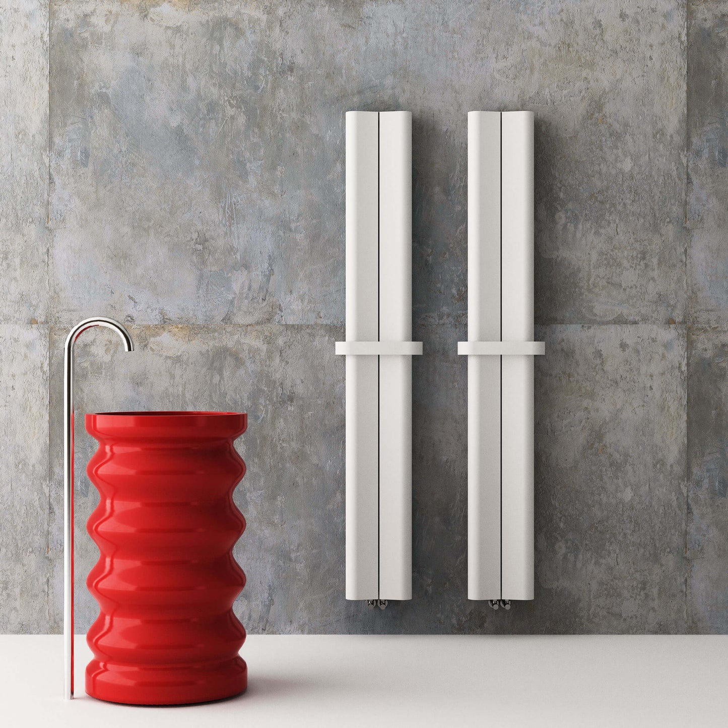 Carisa Curvy Bath Alüminyum Havlupan Modern Tasarım Beyaz