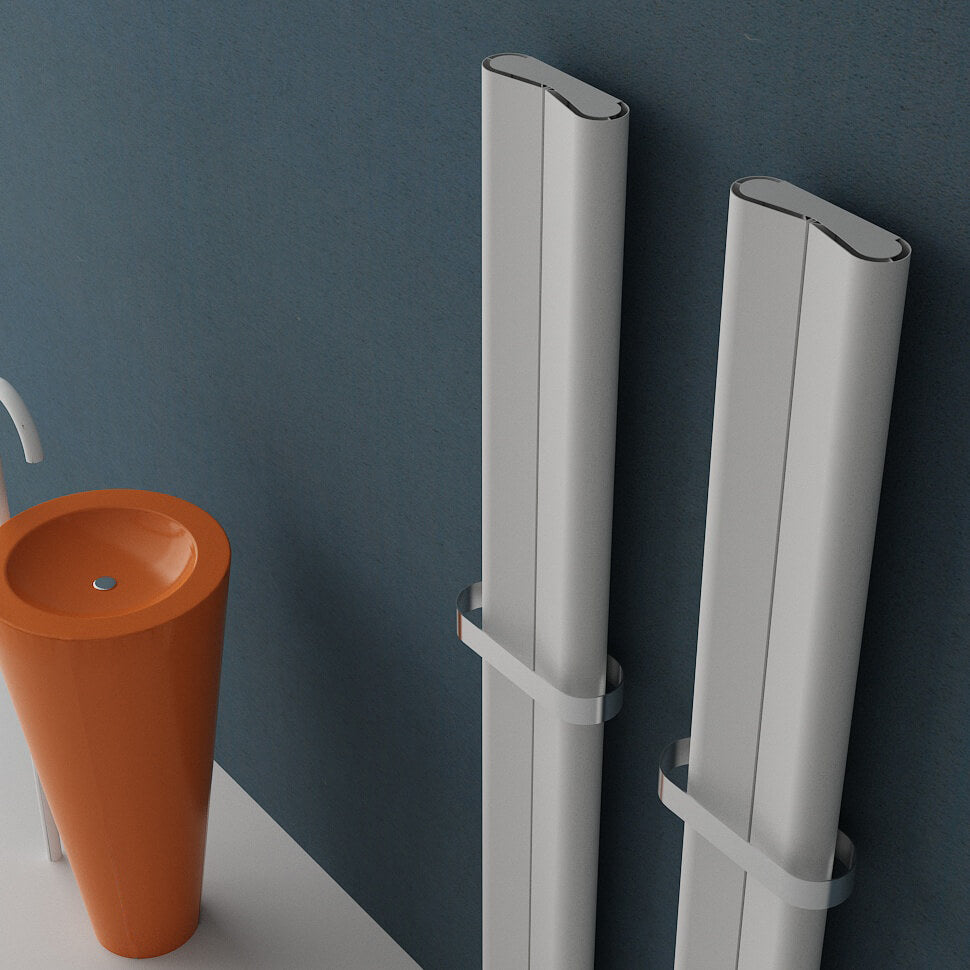 Carisa Curvy Bath Alüminyum Havlupan Modern Tasarım Beyaz