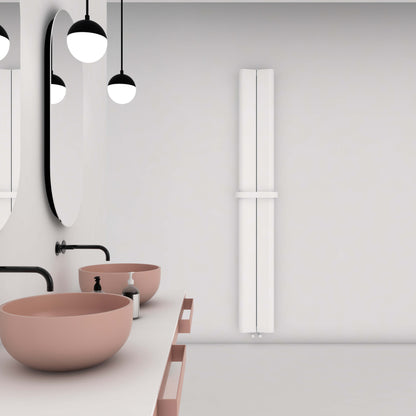 Carisa Curvy Bath Alüminyum Havlupan Modern Tasarım Beyaz