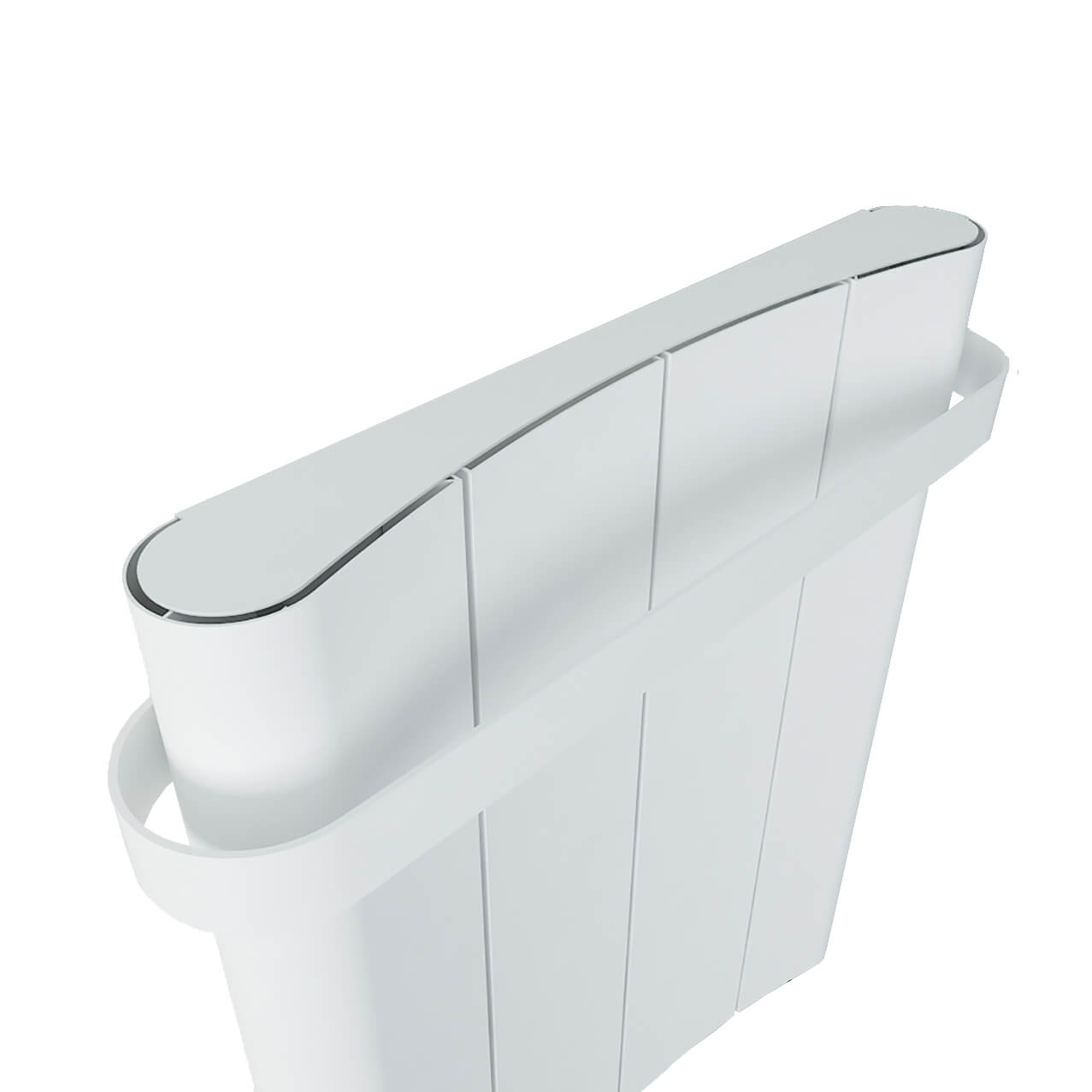 Carisa Curvy Bath Alüminyum Havlupan Modern Tasarım Beyaz