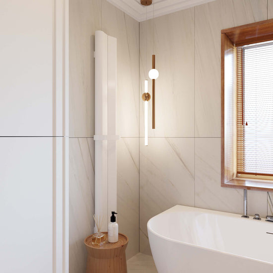 Carisa Curvy Bath Alüminyum Havlupan Modern Tasarım Beyaz