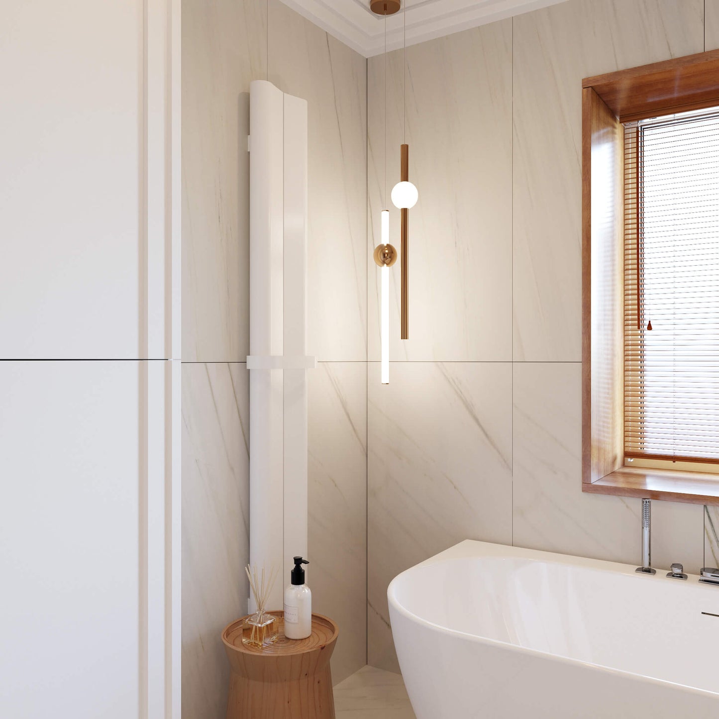 Carisa Curvy Bath Alüminyum Havlupan Modern Tasarım Beyaz