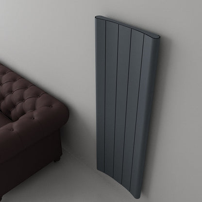 Carisa Curvy Dikey Alüminyum Radyatör Modern Tasarım Antrasit