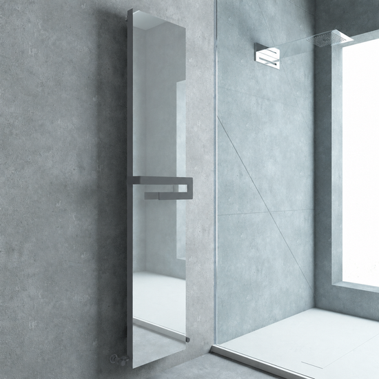 Carisa Elvino Bath Mirror Alüminyum Havlupan Modern Tasarım Koyu Gri