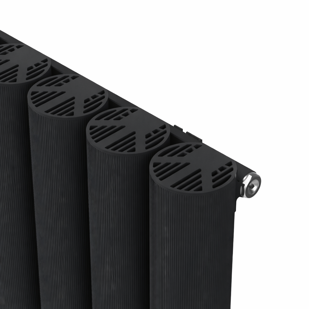 Carisa Otto Yatay Alüminyum Radyatör Modern Tasarım Siyah