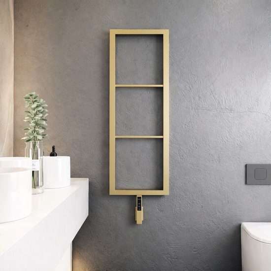 Carisa Vero Paslanmaz Çelik Elektrikli Havlupan - Gold Kaplama