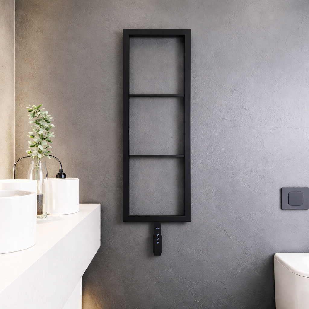 Carisa Vero Paslanmaz Çelik Elektrikli Havlupan - Mat Siyah