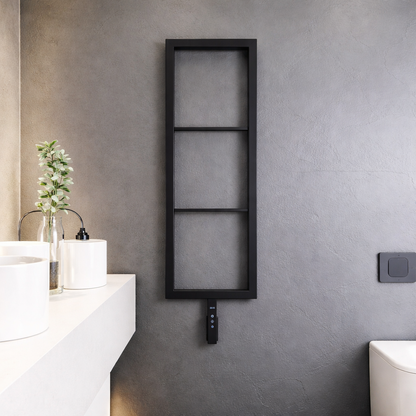 Carisa Vero Paslanmaz Çelik Elektrikli Havlupan - Mat Siyah