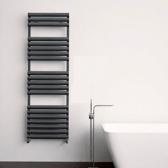 Carisa TALLIS BATH  0826*0500*10/RAL 7016 KUMLU ANTRASİT/STD.BAĞL.(İKİ YAN ALT-ÜST ÇAPRAZ)/ALM.HAVLUPAN/BANYO RADYATÖRÜ - Carisa