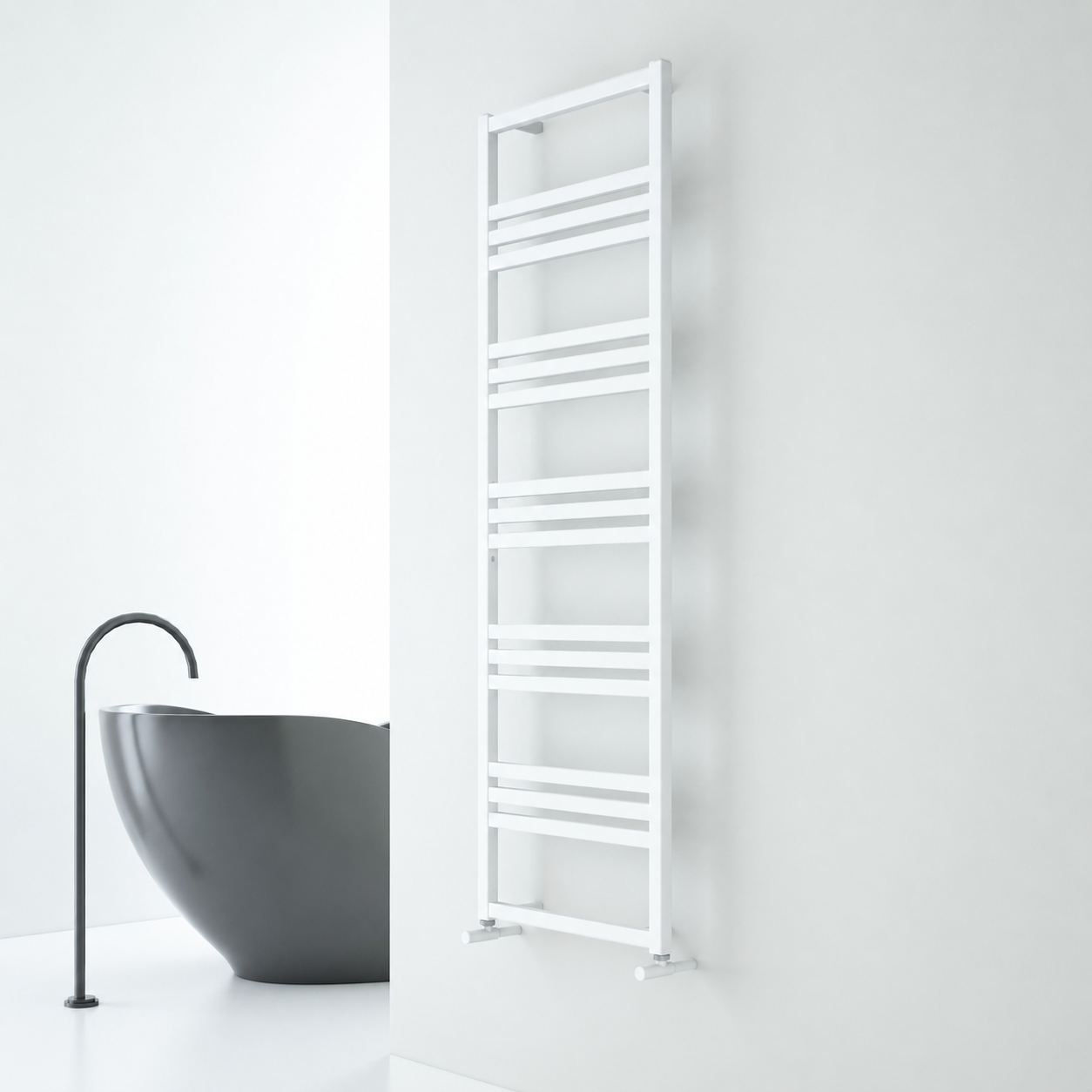 Carisa FRAME 1870*0500*20/RAL 9016 KUMLU BEYAZ/STD.BAĞL.(İKİ YAN ALT-ÜST ÇAPRAZ)/ALM.HAVLUPAN/BANYO RADYATÖRÜ