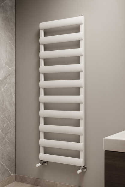 Carisa Alya Bath Alüminyum Havlupan 0700 x 0475 mm 8 Dilim Parlak Beyaz Standart Bağlantı