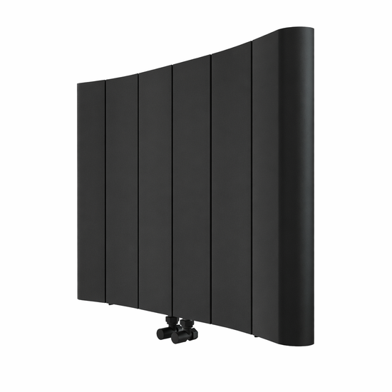 Carisa Curvy Yatay Alüminyum Radyatör Modern Tasarım Siyah