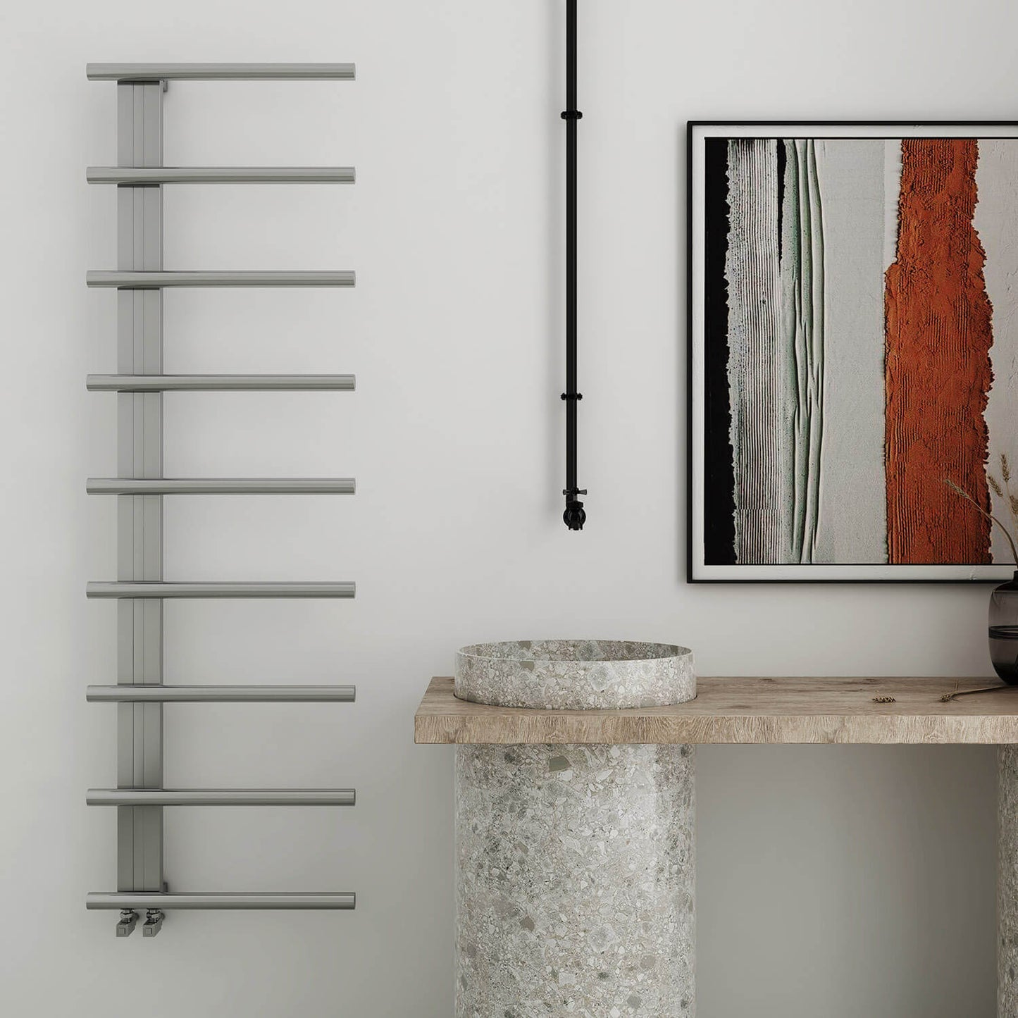 Carisa Elegans Paslanmaz Çelik Havlupan Modern Tasarım Ayna Polisaj