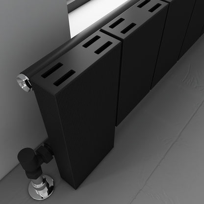 Carisa Elvino Floor Yatay Alüminyum Radyatör Modern Tasarım Siyah