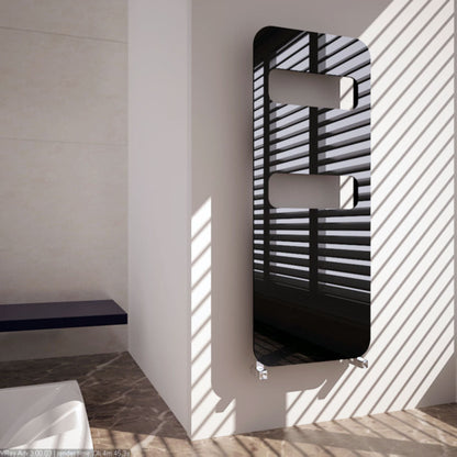 Carisa Fori Dikey Alüminyum Radyatör Modern Tasarım Siyah