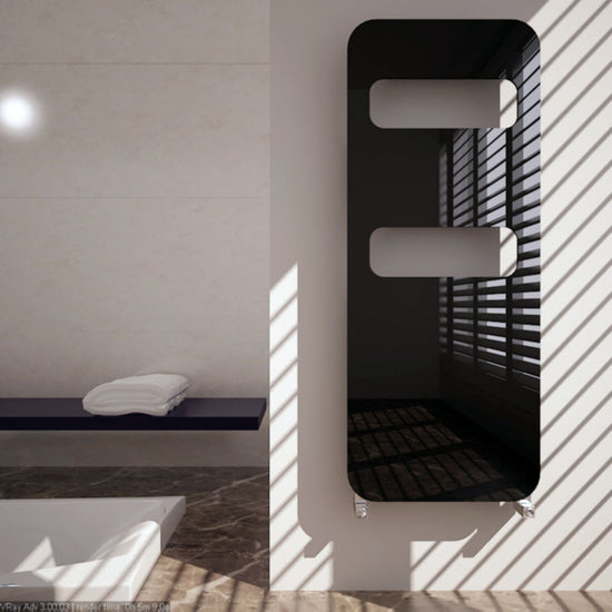 Carisa Fori Dikey Alüminyum Radyatör Modern Tasarım Siyah