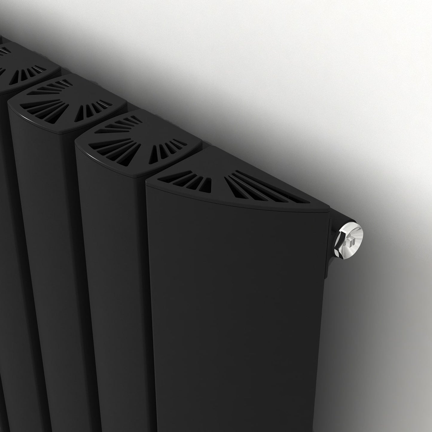 Carisa Gaia Dikey Alüminyum Radyatör Modern Tasarım Siyah