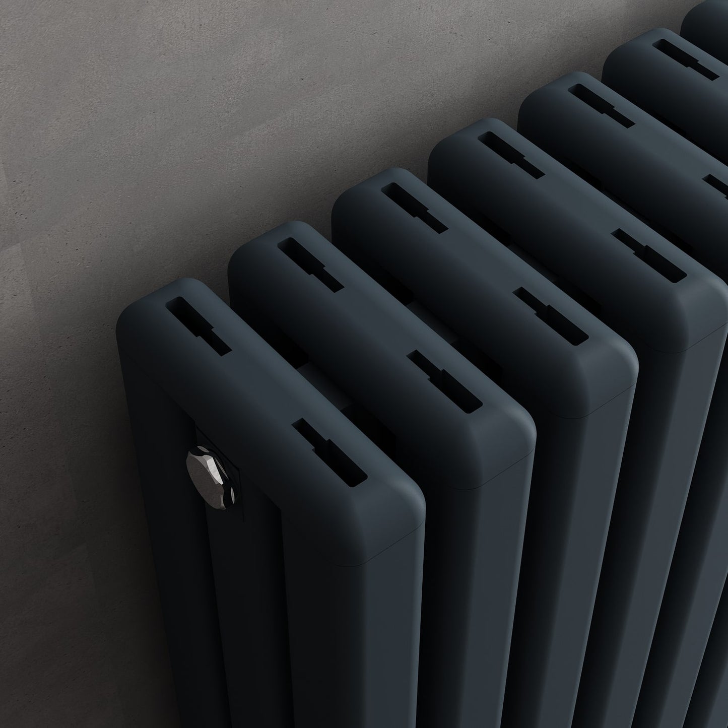 Carisa Karo Alüminyum Dikey Radyatör Standart Bağlantı Antrasit.