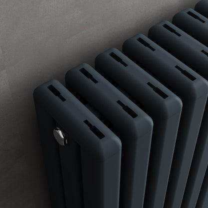 Carisa Karo Alüminyum Dikey Radyatör Standart Bağlantı Antrasit.