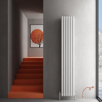 Carisa Karo Alüminyum Dikey Radyatör Standart Bağlantı Beyaz.