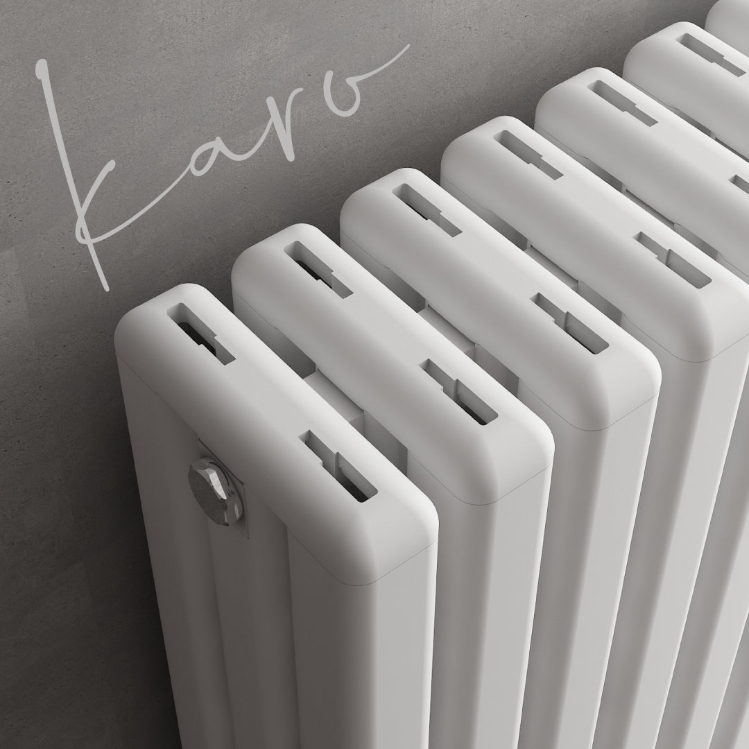 Carisa Karo Alüminyum Dikey Radyatör Standart Bağlantı Beyaz.