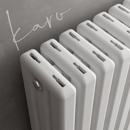 Carisa Karo Alüminyum Dikey Radyatör Standart Bağlantı Beyaz.
