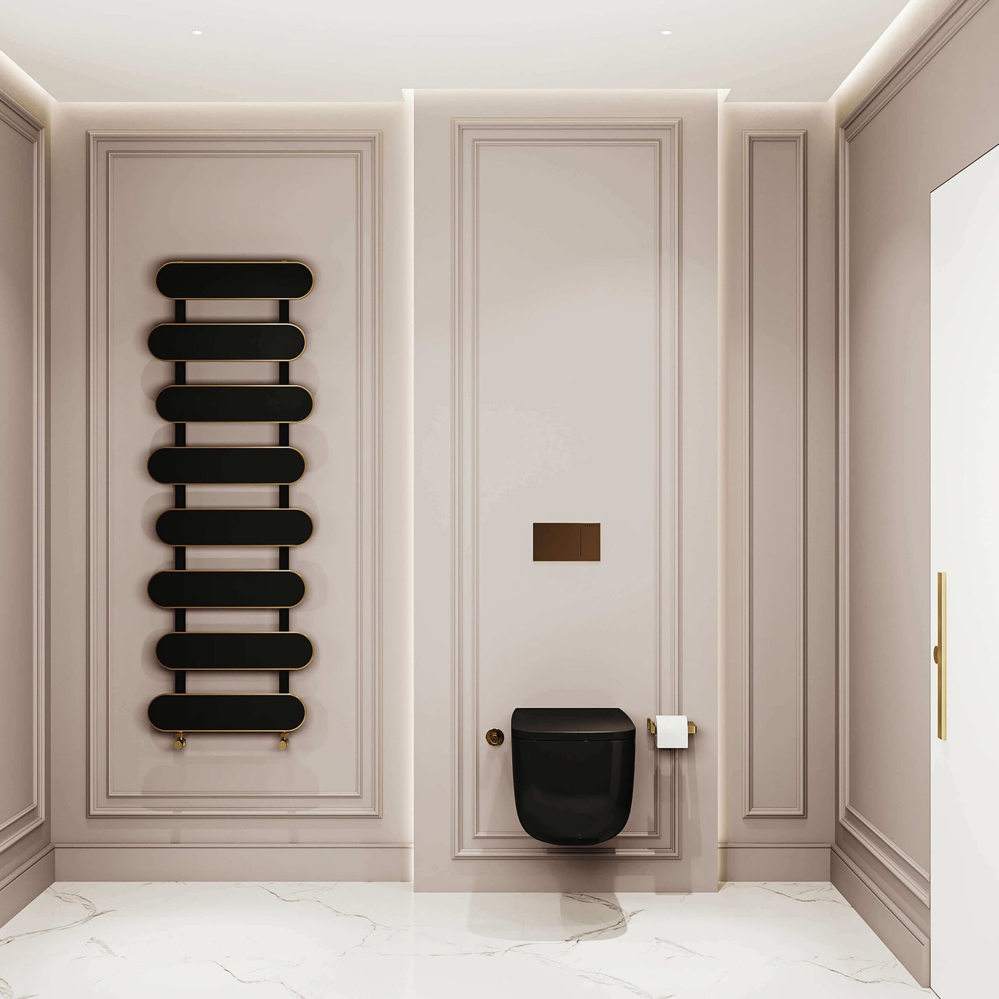 Carisa Magico Bath Alüminyum Havlupan Modern Tasarım Siyah