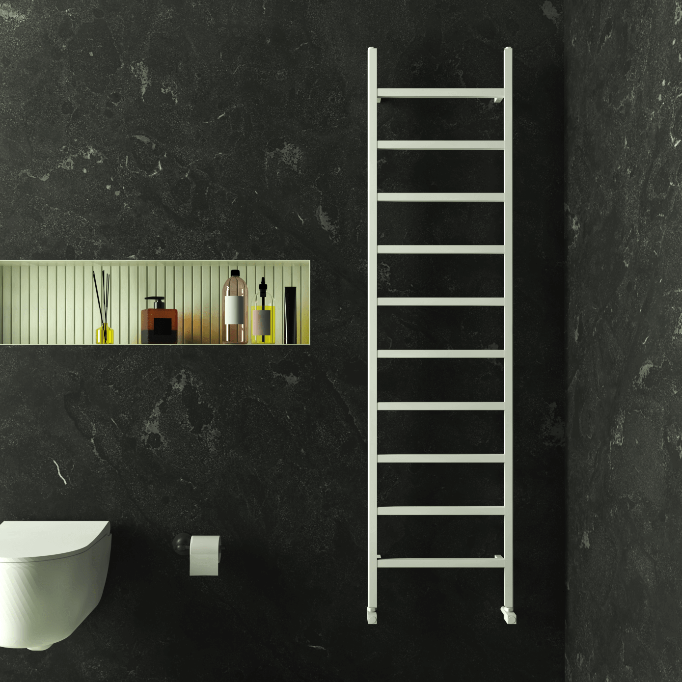 Carisa Maya Alüminyum Havlupan Modern Tasarım Beyaz Beyaz