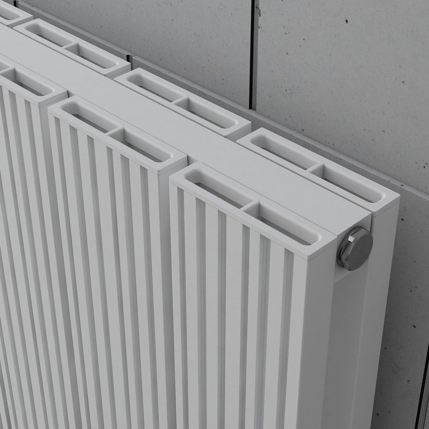 Carisa Monza Double Xl Yatay Alüminyum Radyatör Modern Tasarım Beyaz