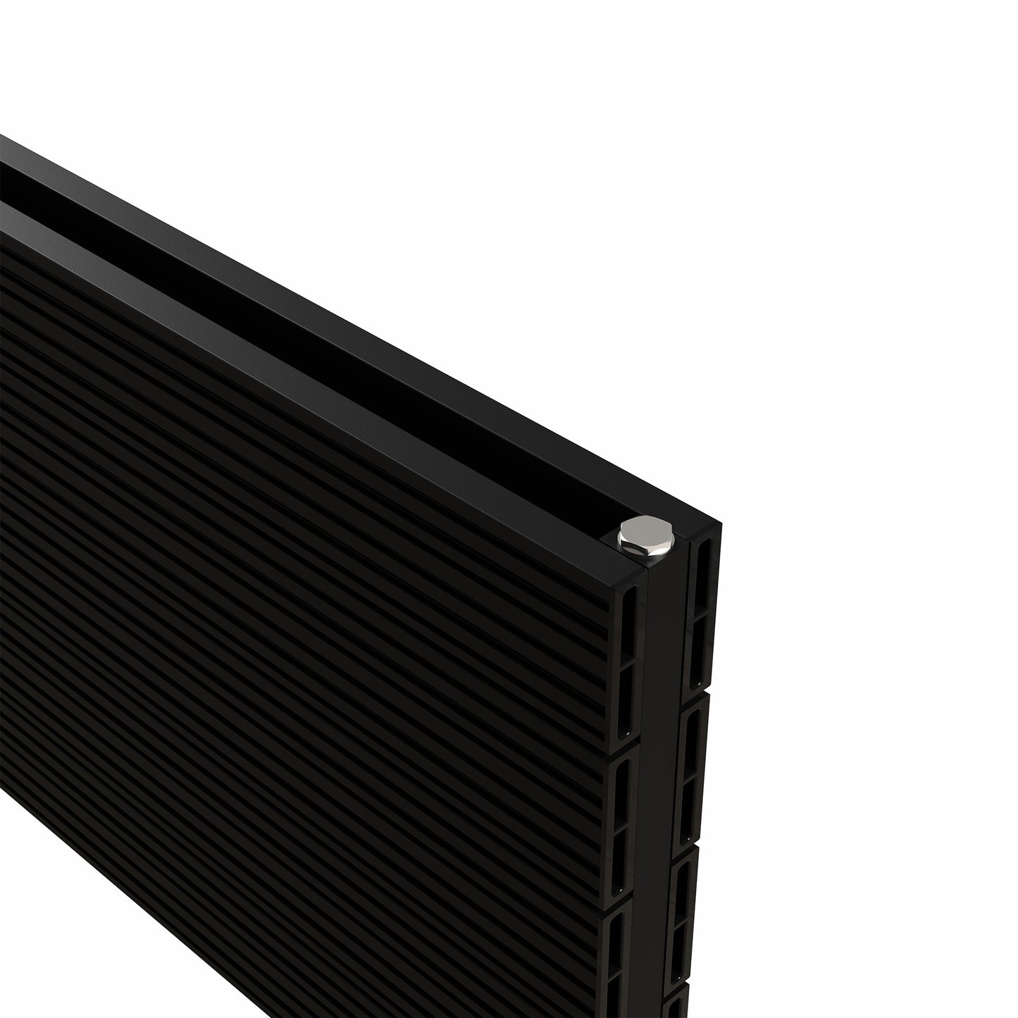 Carisa Monza Double Xl Yatay Alüminyum Radyatör Modern Tasarım Siyah