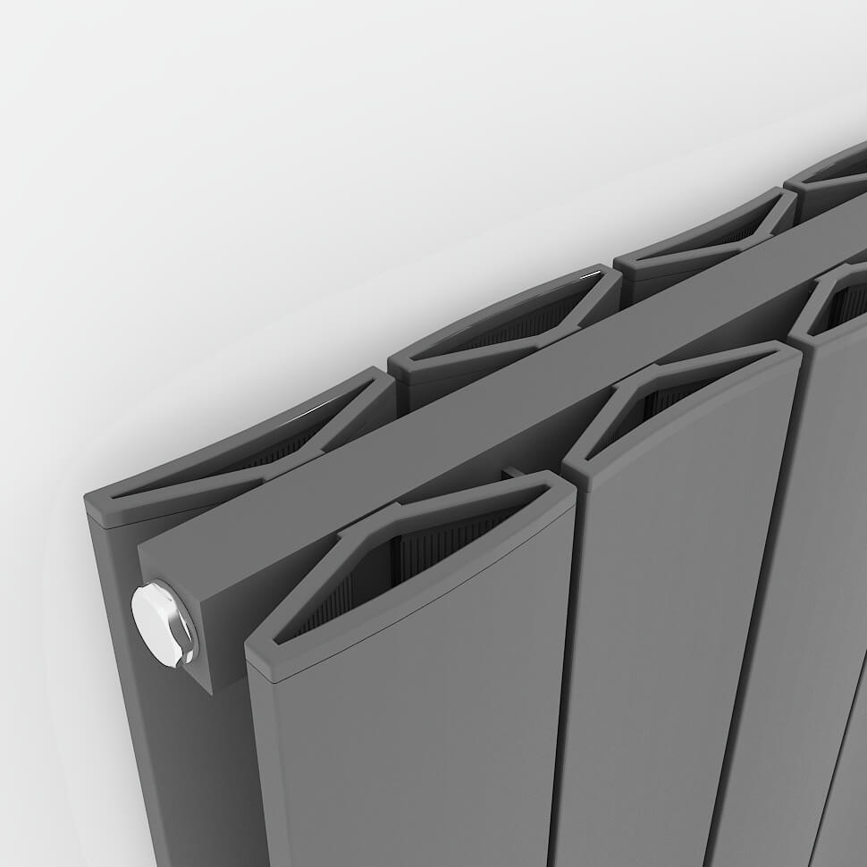 Carisa Moscow Dikey Alüminyum Radyatör Modern Tasarım Antrasit