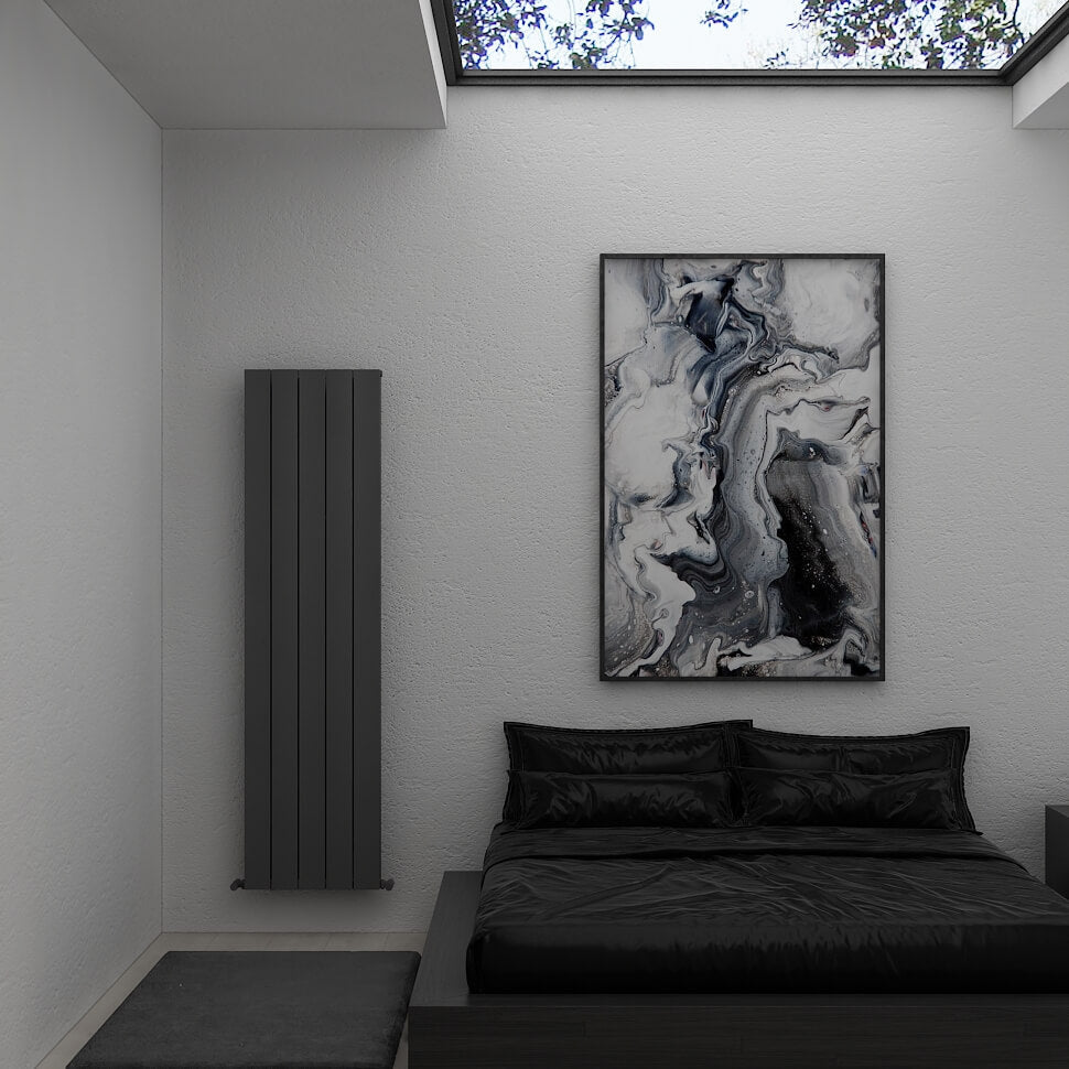 Carisa Moscow Dikey Alüminyum Radyatör Modern Tasarım Antrasit