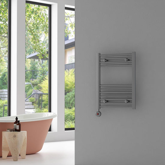 Carisa Nile Elektrikli Çelik Havlupan Krom On-off Fişli Kit - 80×50 cm (300 watt)
